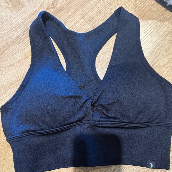 Cropped Knotted Black Bra Top Size XS - Picture 3 of 5